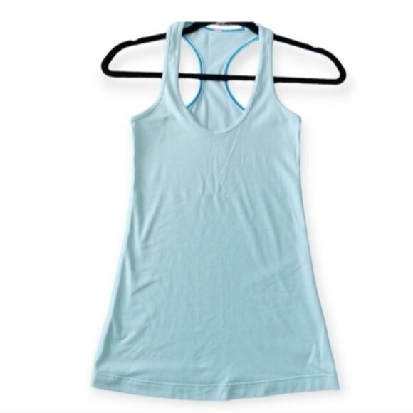 Lululemon  Racer Back Aqua Blue Tank Top - Picture 1 of 8